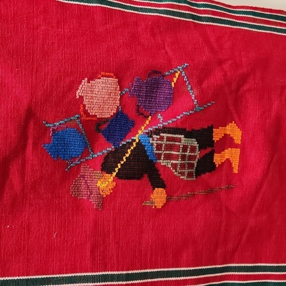 Guatemalan Table Runner Woven Vtg - Picture 3 of 8
